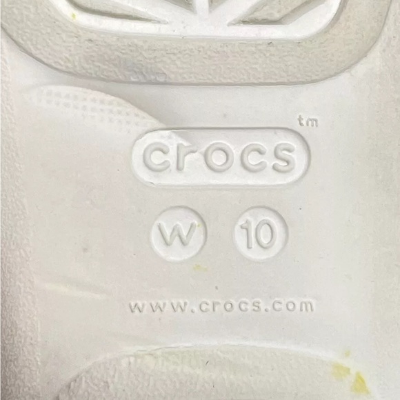 CROCS Monterey Diamanté Sandals Womens Sz 10 206343 White Excellent Condition - Picture 12 of 12